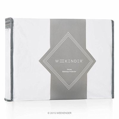 WEEKENDER Getailleerde jersey matrasbeschermer met stille waterdichte barrière - Queen