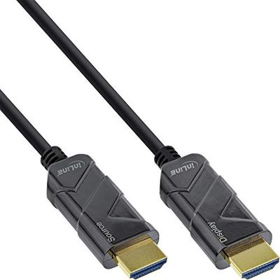 InLine HDMI AOC 17920I - Cavo HDMI ad alta velocità, 8K4K, 20 m, colore: Nero