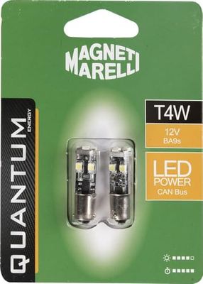 Magneti Marelli 070.000000000009499 T4W - Par de bombillas LED para coche 8SMD 12 V casquillo BA9S