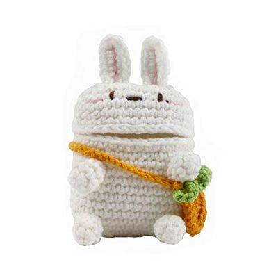 con Interior de Silicona y Crochet por Fuera con Forma de Conejo con Bolsa, Blanco