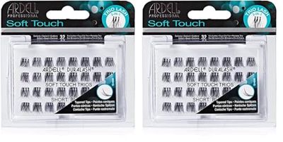 ARDELL Soft Touch Trios Individuals Eye Lashes, Short, Black (Pack of 2)