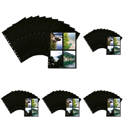 Herma 7785 Lot de 50 Pochettes perforées Transparent/Noir