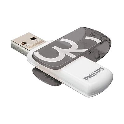 Philips Vivid Édition High Speed clé USB 2.0 32 Go avec Capuchon pivotant pour PC, Ordinateur Portable, Stockage de données informatiques, Vitesse de Lecture jusqu'à 23 Mo/s