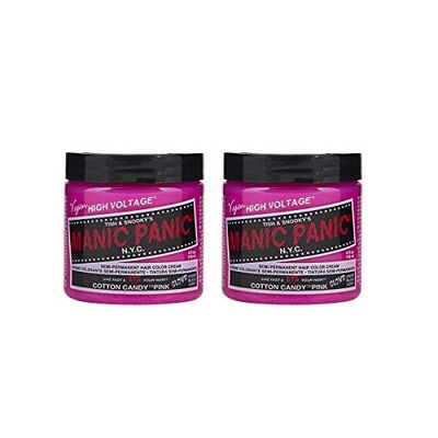 Manic Panic Cotton Candy Pink - Creme corante semipermanente para el cabello, 1 x 118 ml