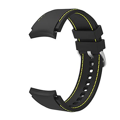 SYSTEM-S Armband flexibel silicone 20 mm voor Samsung Galaxy Watch 4 smartwatch zwart