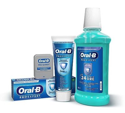 Oral-B Dentifricio Pro-Expert Protezione Professionale + Filo Interdentale + Collutorio. Confezione Igiene Orale Completa