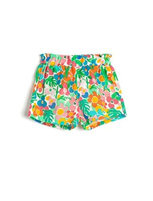 Koton Babygirls Elastische tailleband met bloemenprint, Wit design (0d0), 3-4 Jaar