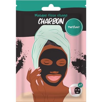Charcoal Face Mask - Express Care 10 Minutes - Skin and Radiant Complexion - Purifying and Moisturizing - Routine Skincare Face, Skin Care for Blackhead - French Tendance