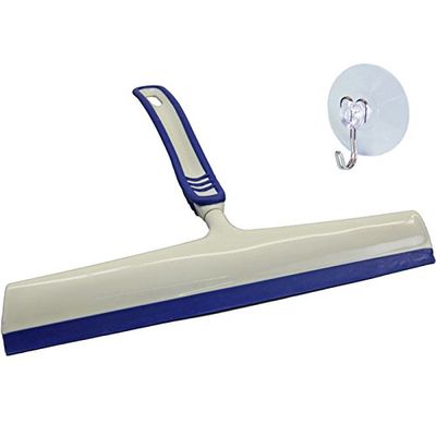 Bürstenmann Raclette de Douche 25 cm Blanc/Bleu