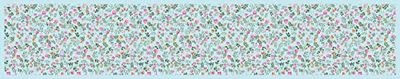 Doge Milano Chemin de cuisine, 100% Made in Italy, Tapis antitache avec impression numérique, Chemin de table antidérapant et lavable, Modèle Fleurs - Bibiane, cm 280x52
