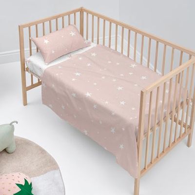 Little star Juego de sábanas 2 piezas 100x130 cm (Cuna) Rosa