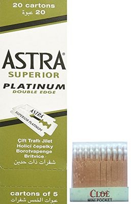 100 Lames Asṭra Platinum avec crayon hémostatique