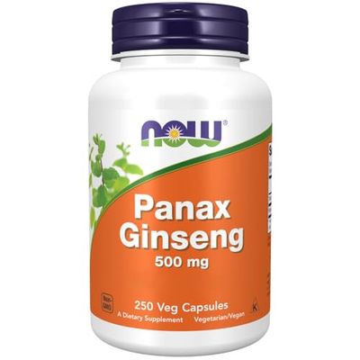Now Foods, Panax Ginseng Extract, 500mg, 250 Cápsulas veganas, Probado en Laboratorio, Sin Gluten, Sin Soja, Vegetariano, No GMO