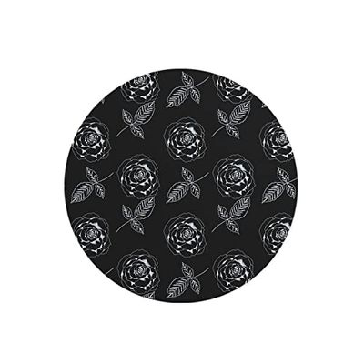 Questo Casa, Rund musmatta med digitalt tryck, halkfri baksida, för kontor och hem, diameter: 22 cm