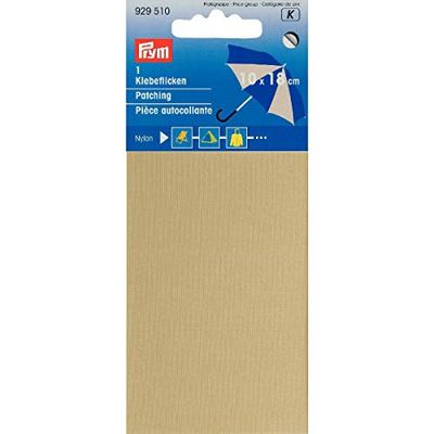 Nylon lakken zelfklevend 18x10cm regenkleding tent camping reparatie, kleur: beige
