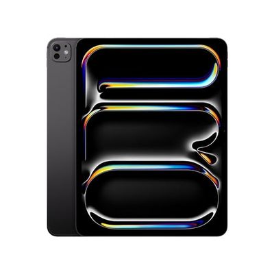 Apple iPad Pro 13 cali (M4): Wyświetlacz Ultra Retina XDR, 256 GB, przedni aparat ultraszerokokątny 12 MP/tylny aparat 12 MP, Wi‑Fi 6E i 5G z kartą eSIM, Face ID, Szkło standardowe – gwiezdna czerń