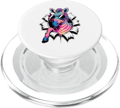 Paint Art Zebra Occhiali da Sole Zebre PopSockets PopGrip per MagSafe