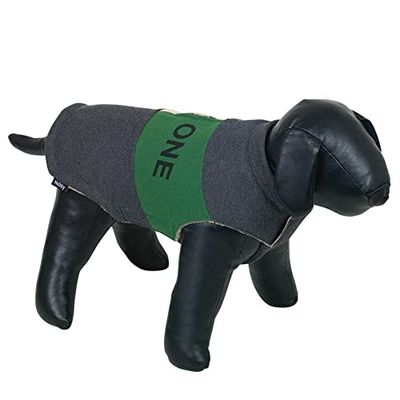 Nobby The One 65587 - Abrigo para Perro (44 cm), Color Gris y Verde