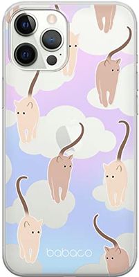 ERT GROUP mobiel telefoonhoesje voor Iphone 12/12 PRO origineel en officieel erkend Babaco patroon Cats 015 optimaal aangepast aan de vorm van de mobiele telefoon, gedeeltelijk bedrukt