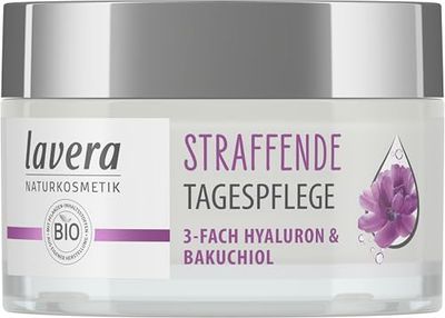 lavera Soin De Jour Raffermissant - anti-âge - Cosmétiques naturels - Ingrédients végétaux bio - Le bakuchiol & L’acide hyaluronique - Vegan - Estompe les rides - 50 ml