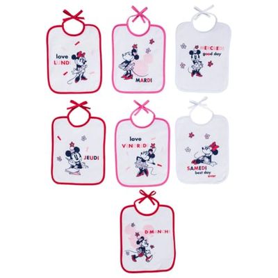 Babycalin - Disney - Juego de 7 baberos de nacimiento