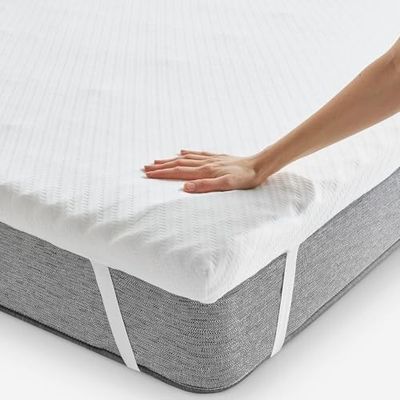 Pikolin Home - Topper Viscoelástico Multizonas - Sobrecolchón Colchoncillo de Grosor 7 cm, para Cama de 90, Desenfundable y Transpirable, Cubre Colchón Viscoelástico, 90 x 190 cm