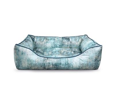 Record - Cuccia per Cani e Gatti Cozy Green in PET riciclato. Lettino imbottito per animali con base antiscivolo e cuscino estraibile. Cuscino rettangolare per cani e gatti |M - 75 x 48 cm