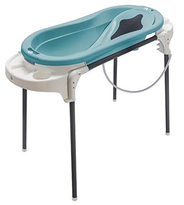 Rotho Babydesign TOP zestaw łazienkowy z wanną i podstawką, kolor lagoon 21041 0292 0101