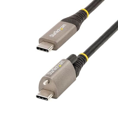 StarTech.com 50cm Vergrendelbare USB-C Kabel met Topschroef, 10Gbps, USB 3.2 Gen2 Type-C Kabel, 100W (5A) Power Delivery Charging, DP Alt Mode, Single Screw Lock, USB-C Charge/Sync (USB31CCTLKV50CM)