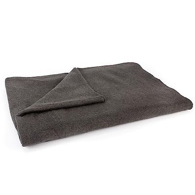 MediTac Coperta ignifuga in lana calda grigia, 157,5 x 203,2 cm (52% lana), stile militare statunitense