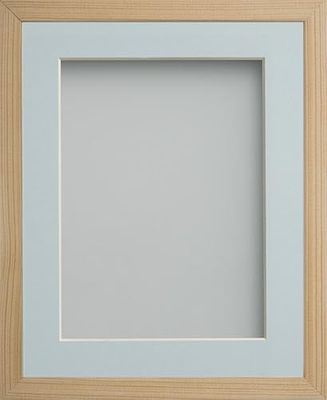 Frame Company Webber Beech with Light Blue Mount, 12x10 for 9x7 inch