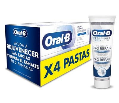 Oral-B Pro-Science Advanced Encías&Esmalte Pro-Repair Pasta Dentífrica, Pack Ahorro 4x100 ml