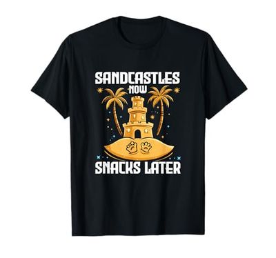 SANDCASTLES NOW SNACKS LATER Maglietta