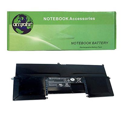 Amsahr SQU1108-03 - Batería de reemplazo para Vizio SQU-1108, Panasonic Vizio CT15-A0, CT15-A2, CT15-A, SQU-1108 (Incluye Auricular estéreo) Color Gris