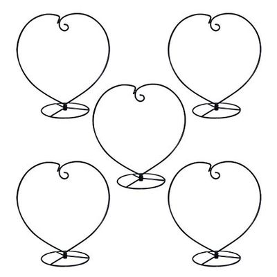 MOCOUM Ornament displaystandaard, ijzeren glazen bal ornament houder standaard voor hangende planten, hangende terrariumstandaard voor kerst bruiloft ornament, thuiskantoor decor (5 stuks zwart