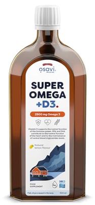 Osavi Super Omega + D3, 2900mg Omega 3 (Lemon) - 500 ml.