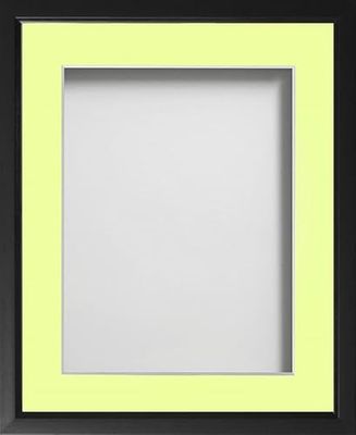 Frame Company Drayton Cadre Noir avec Passe-Partout Lemon Bon Bon Format A4 pour 9 x 6 cm