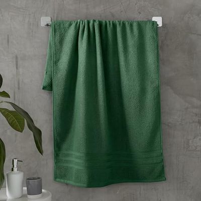 Catherine Lansfield Zero Twist Cotton 90x140 cm Bath Sheet Forest Green