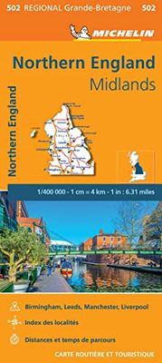 Northern England, Midlands 11502: Wegenkaart Schaal 1 : 400.000