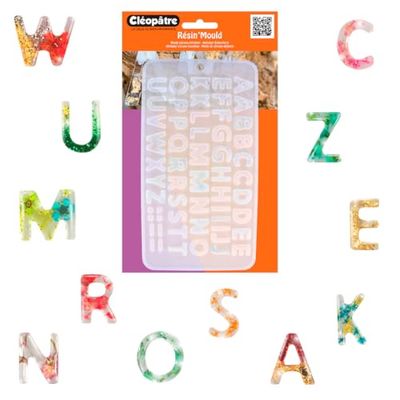 Cleopatre - Moule résine thème alphabet pour création bijoux