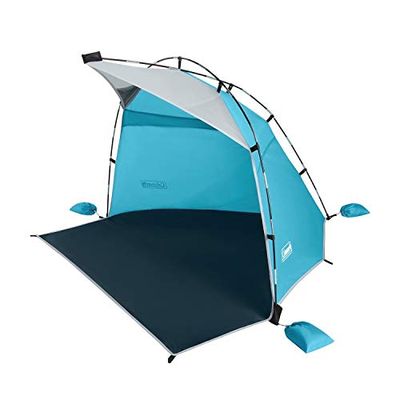 Coleman Lichte, draagbare strandtent, 5 minuten opgebouwd, UPF 50+ zonbescherming, inclusief zandzakken en haringen, ideaal voor strand, park, binnenplaats, picknicks