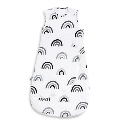 Snuz Pouch Gigoteuse pour bébé, 2.5 Tog - Design Arc-en-ciel Mono - Coton doux 100% avec fermeture éclair pour faciliter le changement de couche - 0-6M