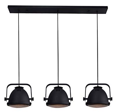 Chericoni Nero hängande lampa – 3 lampor – 20 cm – svart med glas