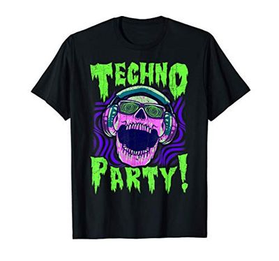 Techno Party | Techno Horror Halloween Techno Music Maglietta