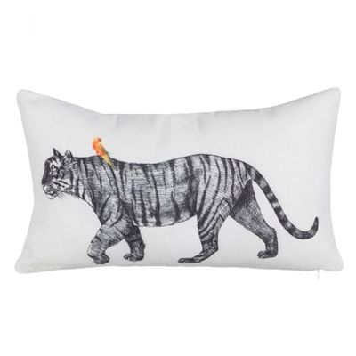 BigBuy Home Kussen Polyester Tijger 50 x 30 cm