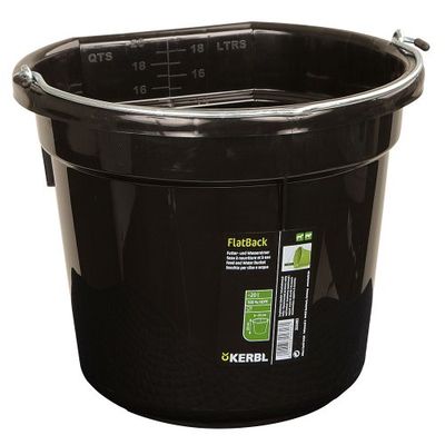 Kerbl 323493 voeder- en wateremmer FlatBack ca. 20 l, zwart