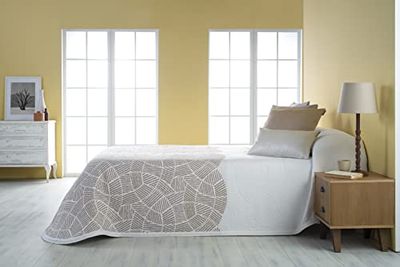 Textilia Benagil - Copriletto per letto da 180 cm, 270 x 270 cm, colore: Beige