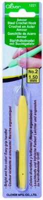 Clover Gancho De Crochet, Steel, Amarillo, 1.5