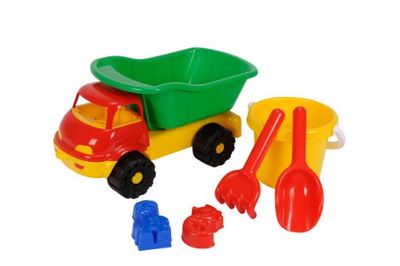 Idena 7134123 - Camião de brincar com acessórios de praia, modelos / cores sortidas, 1 unidade
