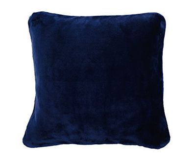 Gözze - Fronhas de almofada com sensação de caxemira premium, conjunto de 2, 500 g/m², 50 x 50 cm, azul-marinho